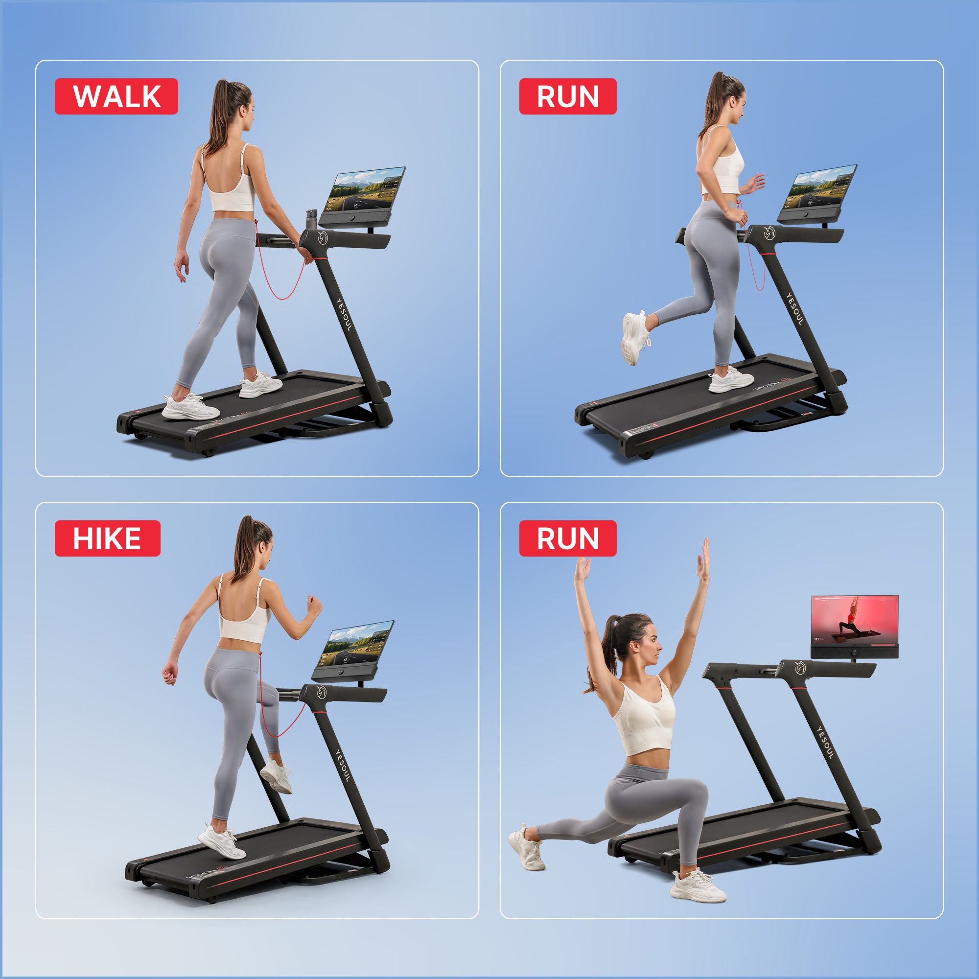 Distributor Yesoul T3S Plus 10% Auto-Incline Treadmill (not for customer)