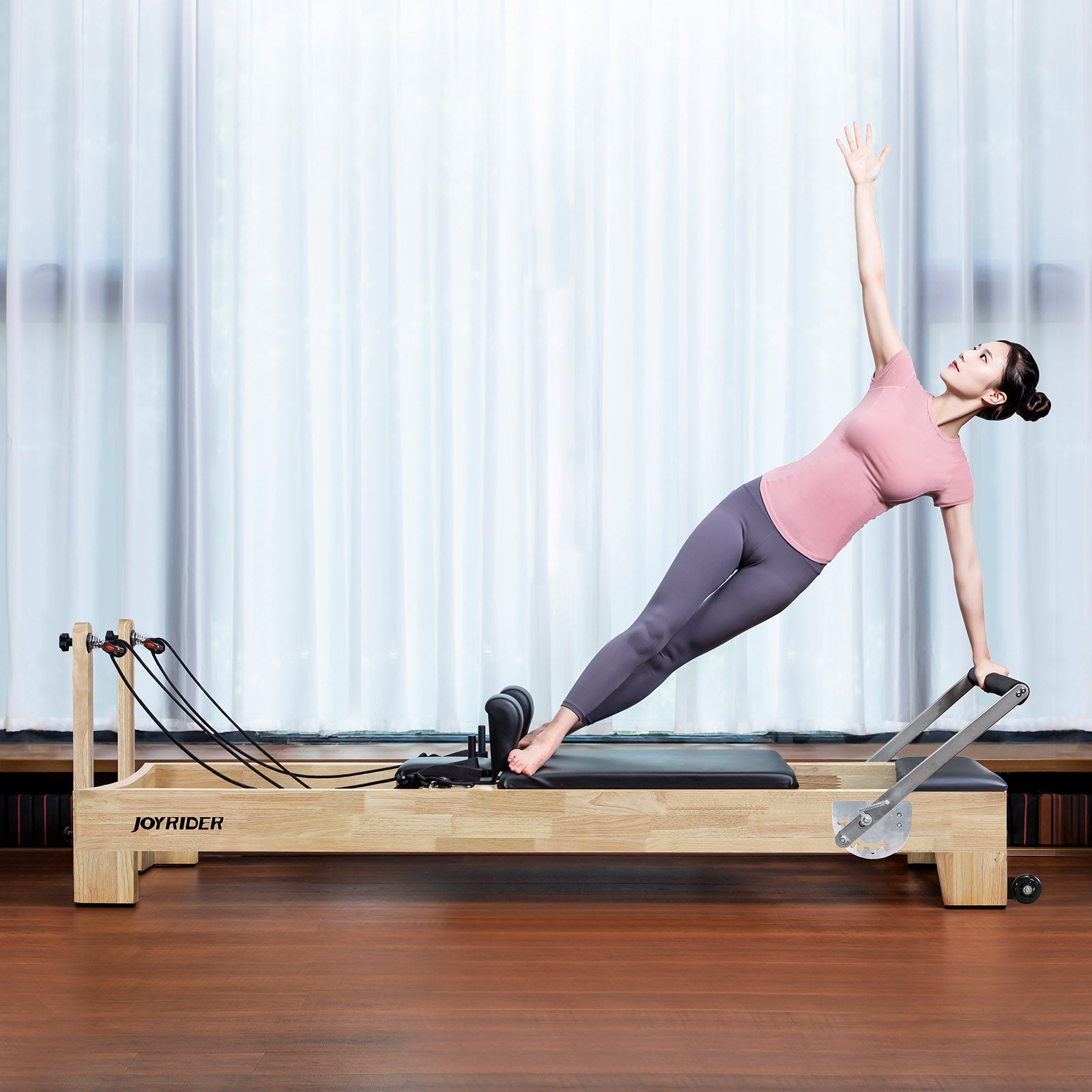 Pilates Reformer Machine Rubber Wood Pilates Bed Exercise Strength Training  F