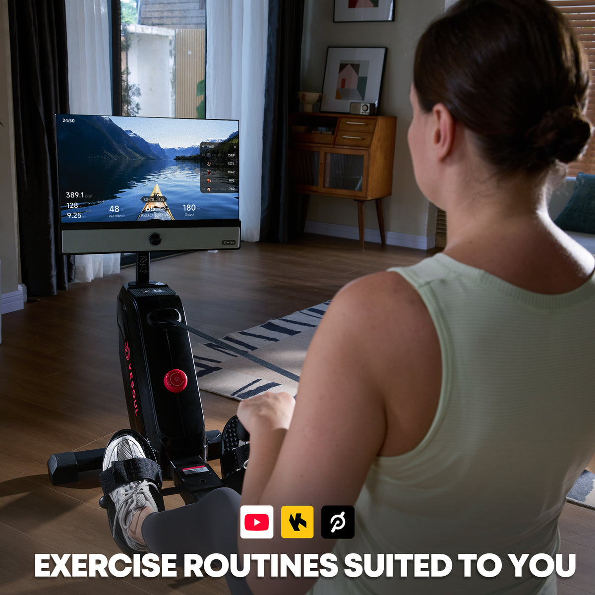 Yesoul Rowing Machine: Foldable Water Row with Screen – R1M Plus