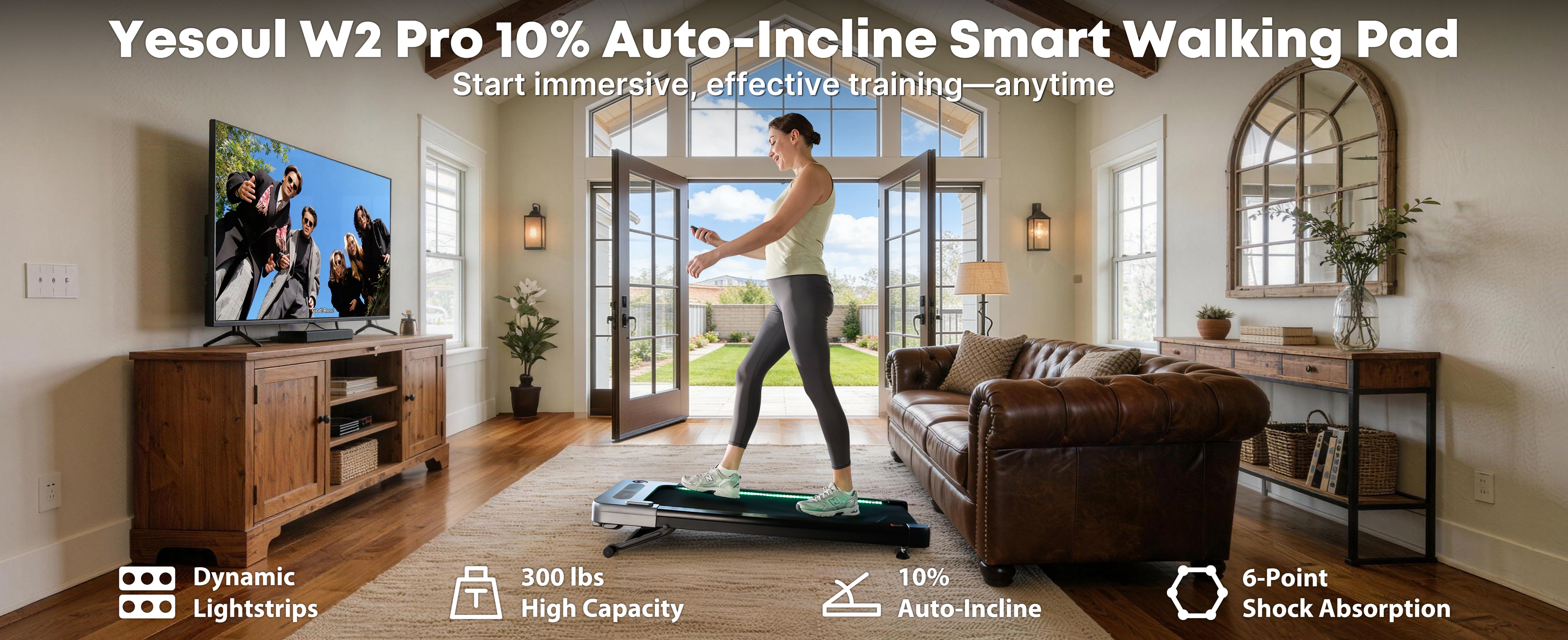 Yesoul W2 Pro | 10% Auto-Incline Smart Walking Pad