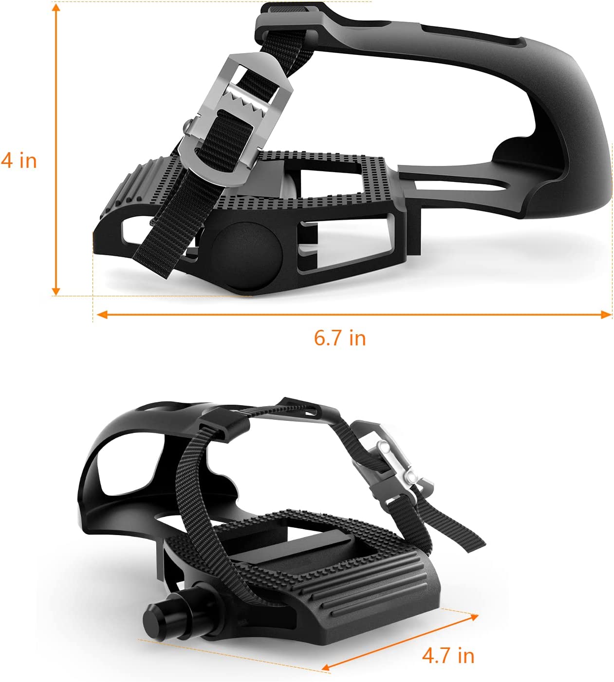 Yesoul Bike Pedals With Toe Clips Cage